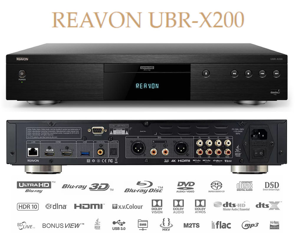 Reavon UBR-X200 - Lecteur BluRay 4K Ultra HD Audiophile - Noir